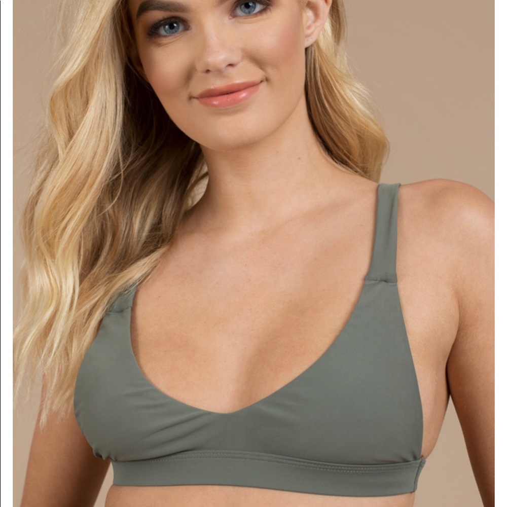 TOBI Hold On Olive Bikini Top